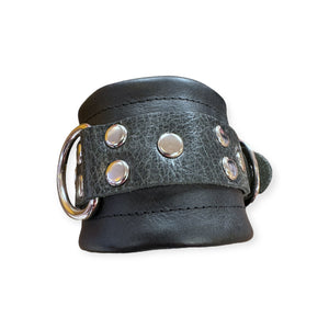 Black Leather Wrist Cuffs