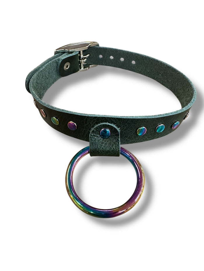 Green and Rainbow Collar