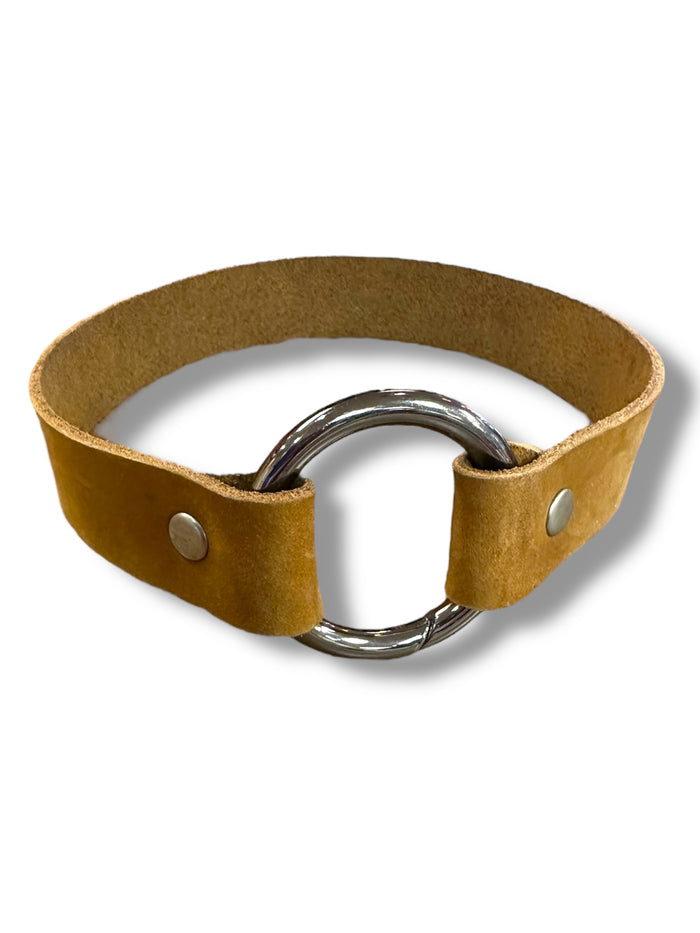 Leather Collar with Snap Ring