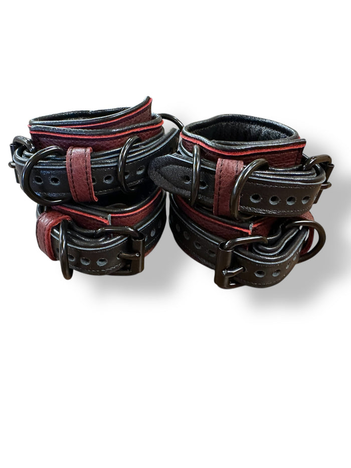 Black & Burgundy Cuffs