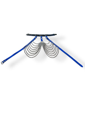 Adjustable Suede & Metal Chest Harness