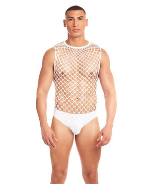 Full Effect Large Mesh Unitard 2 pc Set