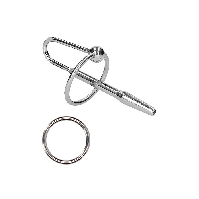 Urethral Sounding Metal Plug with Ring