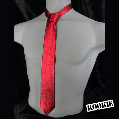 Metallic Leather Tie