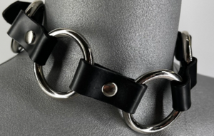 Latigo Leather Multi-O-Ring Collar