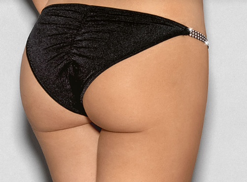 Butt-Scrunch Rouched Rhinestone Panties