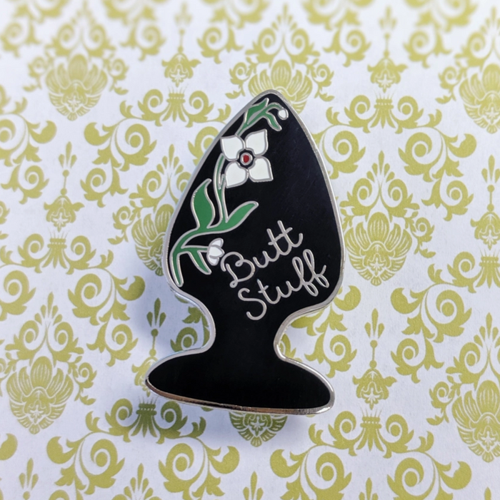 Butt Stuff Butt Plug Enamel Pin