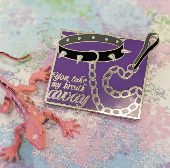 Breath Away Enamel Pin