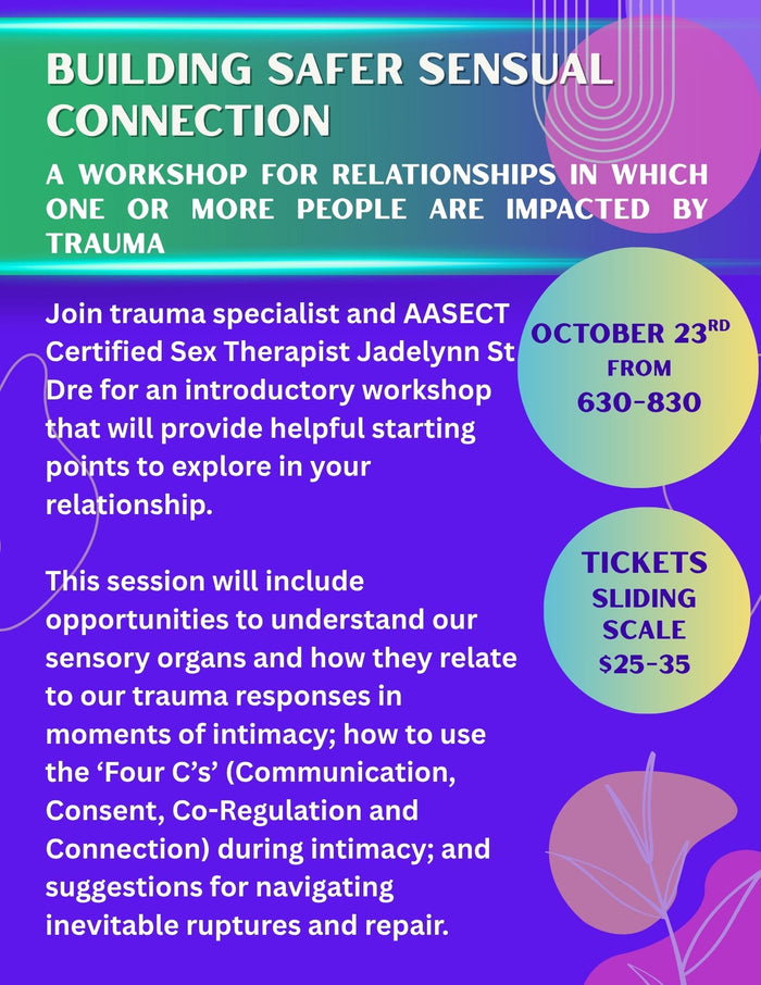 Building Safer Sensual Connection: A workshop for relationships in which one or more people are impacted by trauma