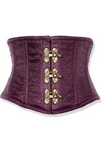 Plum Brocade Steel Boned Mini Cincher