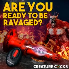 Creature Cocks Hell Wolf Thrusting Dildo w/ Remote