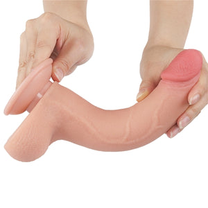 8.5" Sliding Skin Dual Layer Dildo