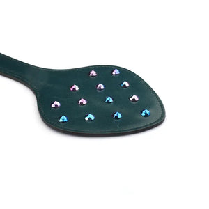 Luxury Leather Paddle with Blue Rivets