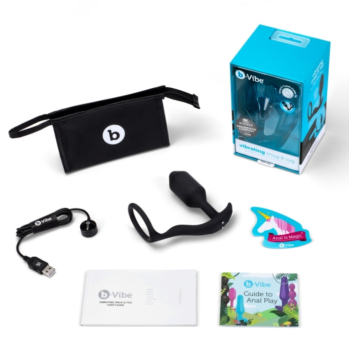 B-Vibe Vibrating Snug & Tug Cock Ring & Anal Plug FB Boutique B-Vibe Vibrating Snug & Tug Cock Ring & Anal Plug FB Boutique