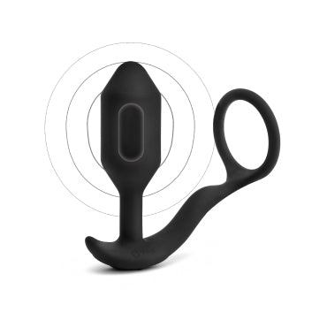 B-Vibe Vibrating Snug & Tug Cock Ring & Anal Plug