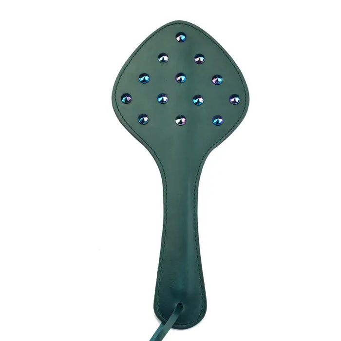 Luxury Leather Paddle with Blue Rivets