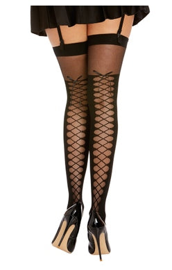 Faux Boot Thigh Highs