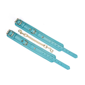 Blue Lamb Leather Cuffs