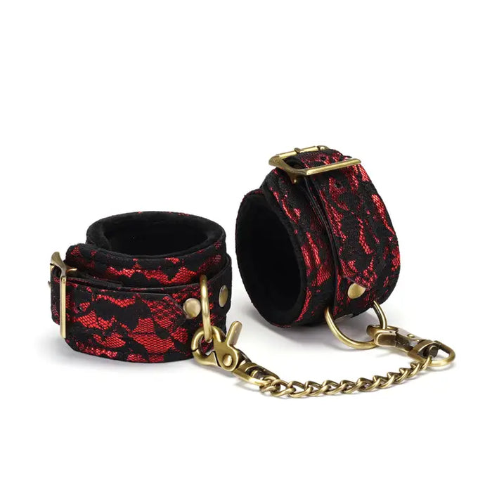 Victorian Garden Lace and Velvet Cuffs
