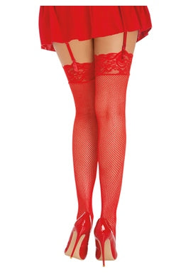 Fishnet Thigh High w/ Lace Top