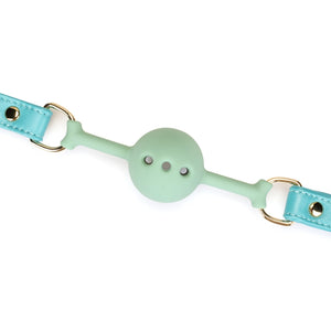 Blue Lamb Leather Ball Gag