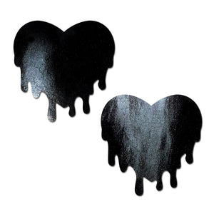 Faux Latex Melty Heart Pasties