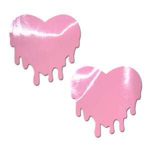 Faux Latex Melty Heart Pasties