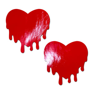 Faux Latex Melty Heart Pasties