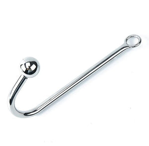Mini Stainless Steel Single Ball Anal Hook With Restraint Loop