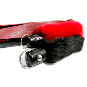 19 inch Fur Handle and Leather Flogger