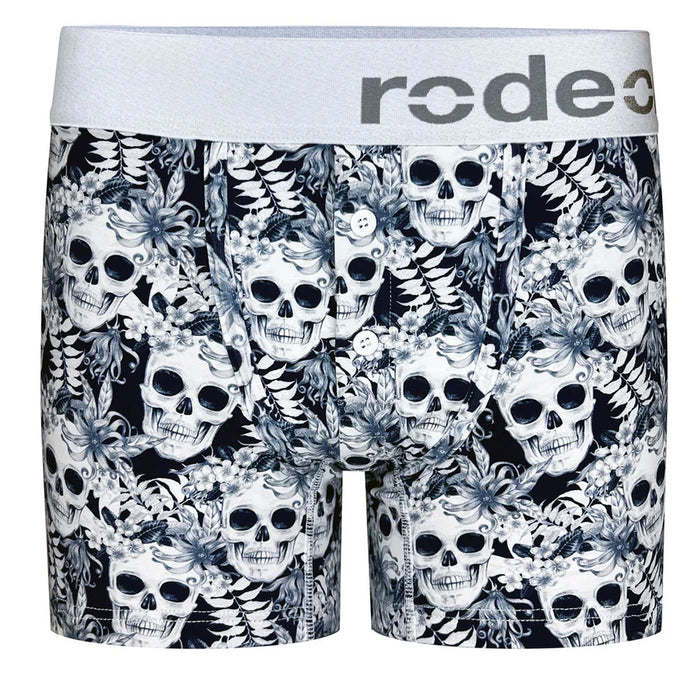 Midnight Skulls Button Fly Boxer Harness