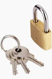 Brass Lock and 3 Key Set