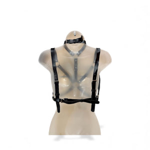 Adjustable Leather Collar Harness
