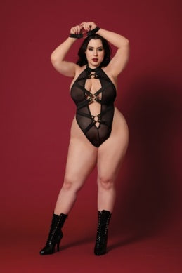 Mesh and Elastic Teddy With Retraints Queen