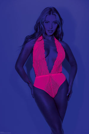 Neon Pink Plunge Teddy