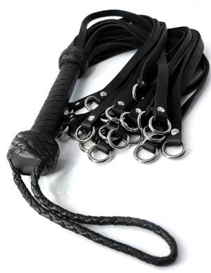 Black Leather O Ring Flogger