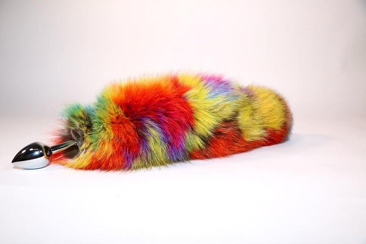 14"-17" Dyed Fox Tail Plug Attachment FB Boutique 14"-17" Dyed Fox Tail Plug Attachment FB Boutique