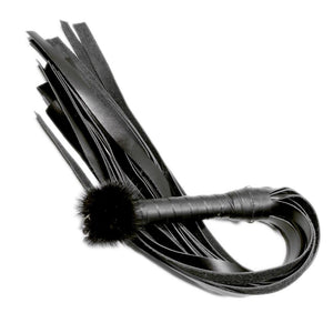 28" Small Mink Puff Top and Leather Flogger BDSM > Floggers & Whips Touch of Fur 