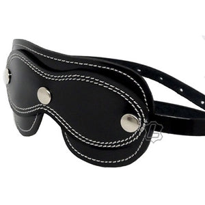 Soft Leather Blindfold Mask Black
