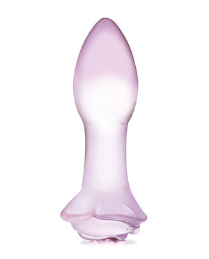 5" Rosebud Glass Butt Plug