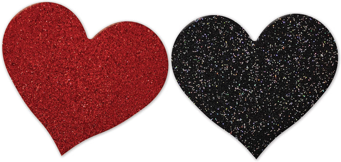 Nipplicious Heart-Shaped Glitter Pasties - 2 pack