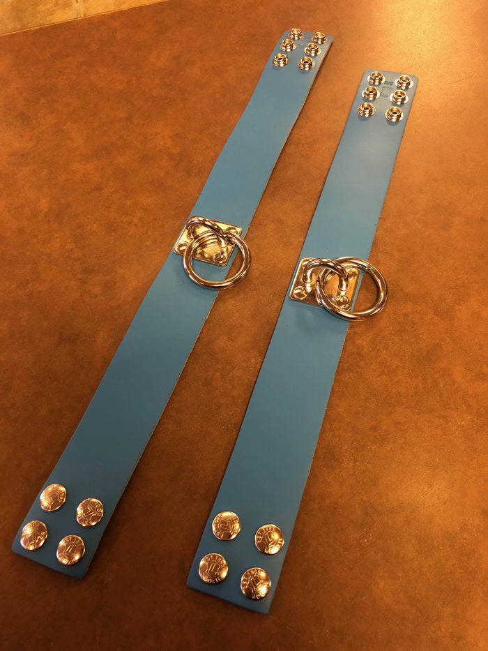 Ultra Blue Leather Tie Plate Collar