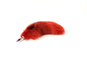 14"-17" Dyed Fox Tail Plug Attachment