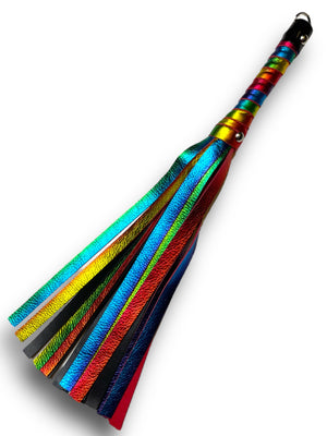 18" Metallic Rainbow Flogger