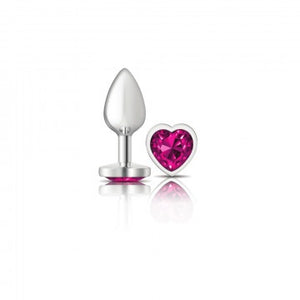 Cheeky Charms Heart Plug with Pink Gemstone