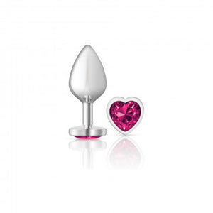 Cheeky Charms Heart Plug with Pink Gemstone
