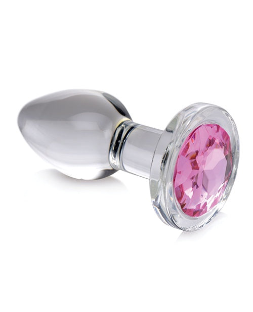 Pink Gem Glass Anal Plug