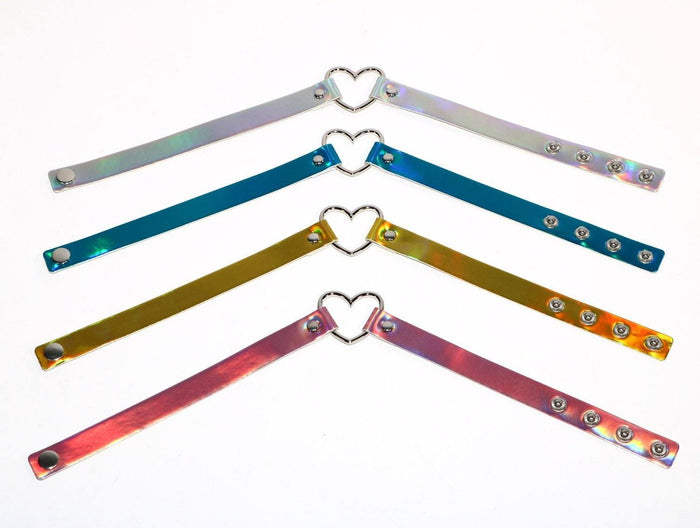 Adjustable Holographic Heart Collar