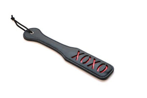 Black Leather "XOXO" Paddle General Touch of Fur 