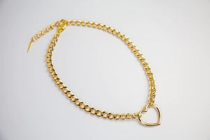 Heart Metal Necklace Collar
